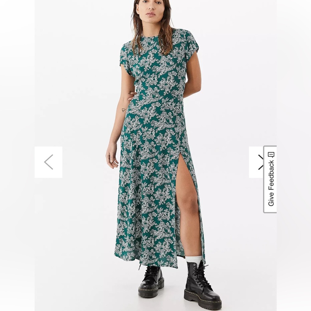Urban Outfitters Green Floral Backless Dress